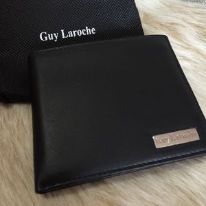 ✨NWOT✨Men's Black Leather Wallet By Guy Laroche